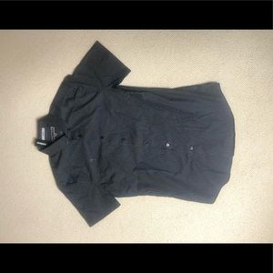 pokadot button down men's shirt (fitted)